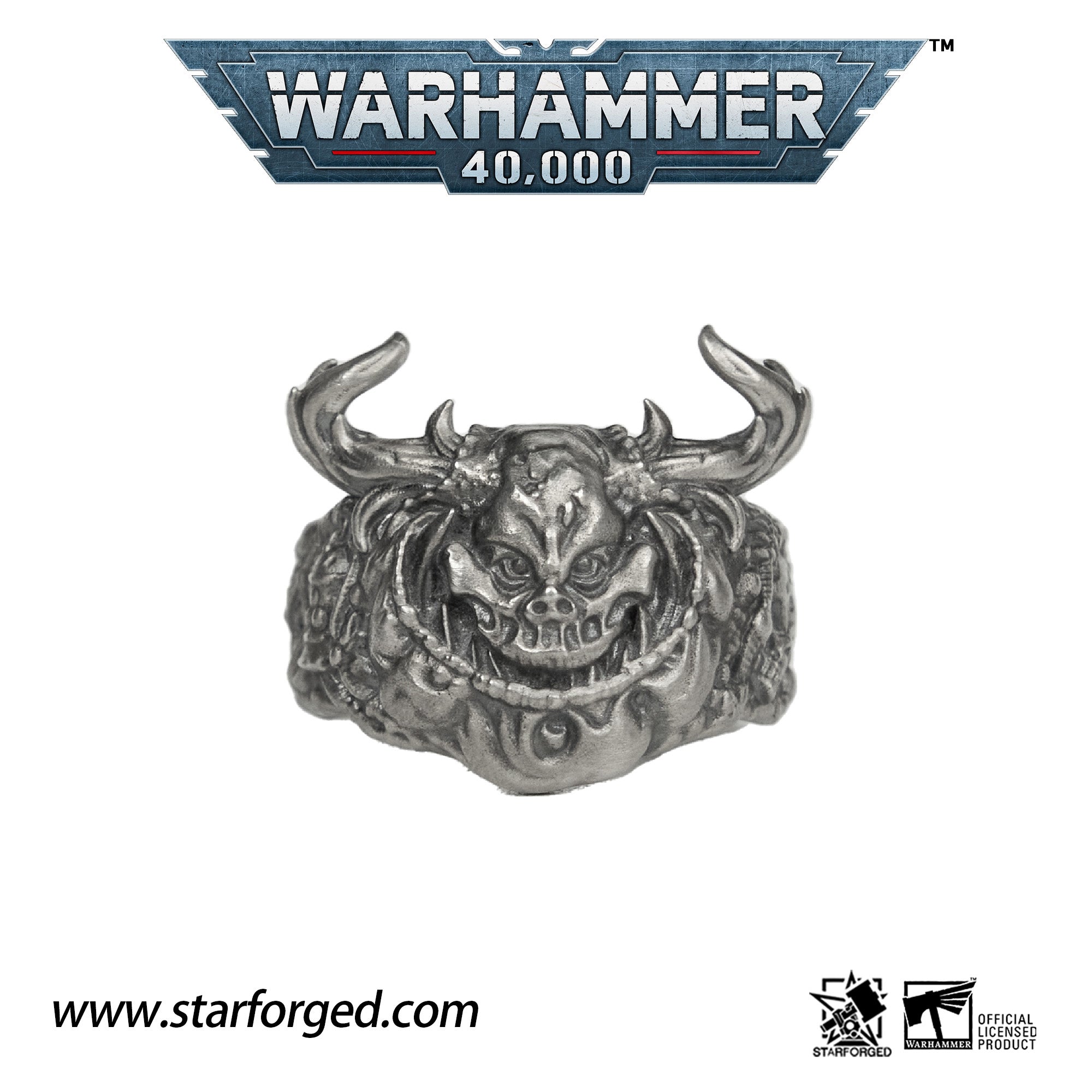 Warhammer 40K Chaos God Nurgle Grandfather’s Cycles Demon Ring by Starforged